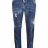 Dsquared2 jean slim à effet usé