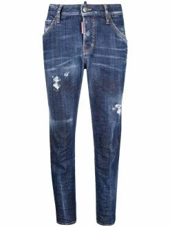 Dsquared2 jean slim à effet usé