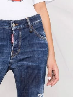 Dsquared2 Jean slim à effet usé excellente qualité jeans skinny femme 12 Dsquared2 jean slim à effet usé