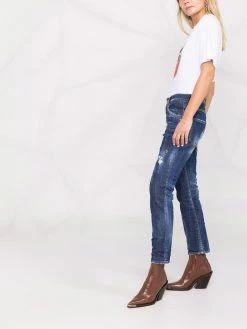 Dsquared2 Jean slim à effet usé excellente qualité jeans skinny femme 15 Dsquared2 jean slim à effet usé