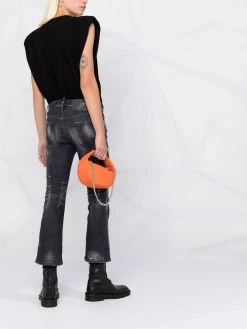 Dsquared2 jean évasé à effet usé