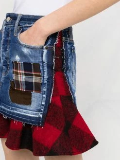 Dsquared2 jupe à design superposé en jean