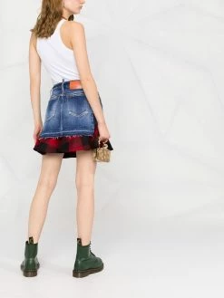 Dsquared2 jupe à design superposé en jean