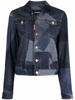 Dsquared2 veste en jean à imprimé géométrique