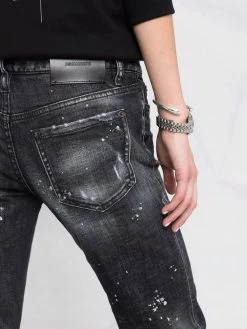 Dsquared2 jean slim à taches de peintures