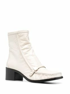 Dsquared2 bottines en cuir à bout carré