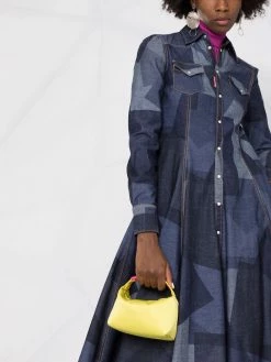 Dsquared2 robe-chemise en jean à motif géométrique