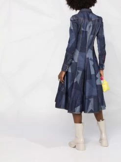 Dsquared2 robe-chemise en jean à motif géométrique