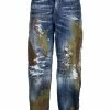 Dsquared2 jean ample à effet taches de peinture