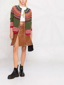 Dsquared2 jupe en peau d'agneau