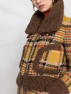 Dsquared2 veste en tweed à motif tartan