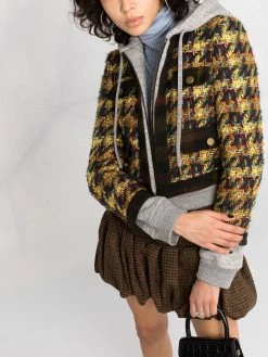 Dsquared2 veste en tweed à capuche