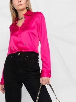 Dsquared2 chemise en satin à manches longues