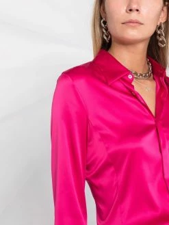 Dsquared2 chemise en satin à manches longues