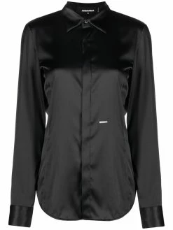 Dsquared2 chemise en satin à manches longues