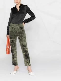 Dsquared2 chemise en satin à manches longues