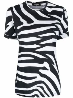 Dsquared2 t-shirt à imprimé zébré