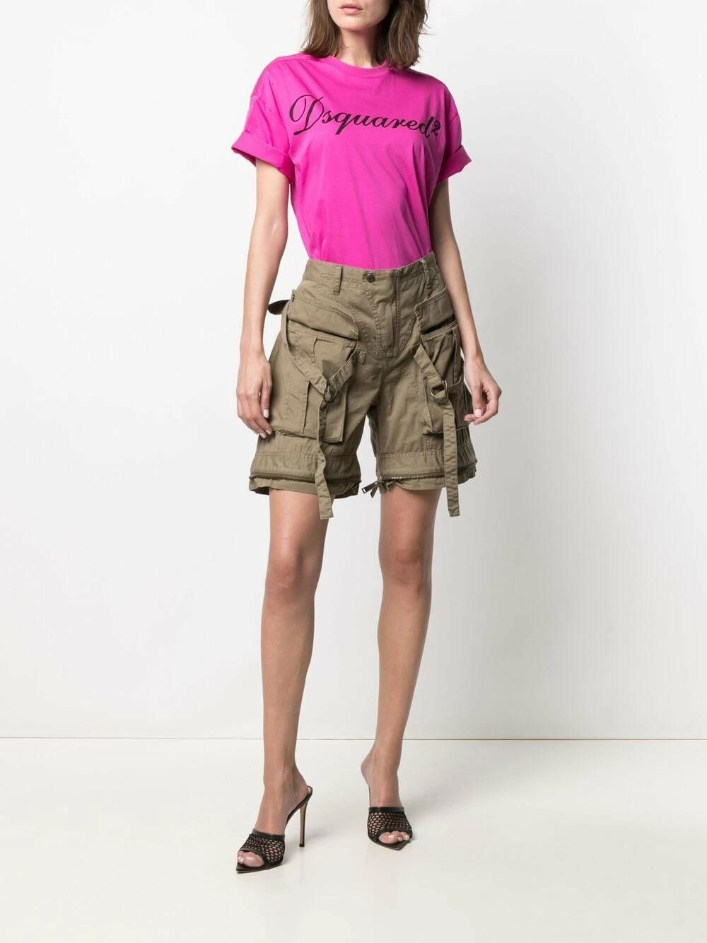 Dsquared2 Marchandise de première qualité Pantalon Aviator à fermeture zippée pantalons droits femme 8 Dsquared2 pantalon Aviator à fermeture zippée