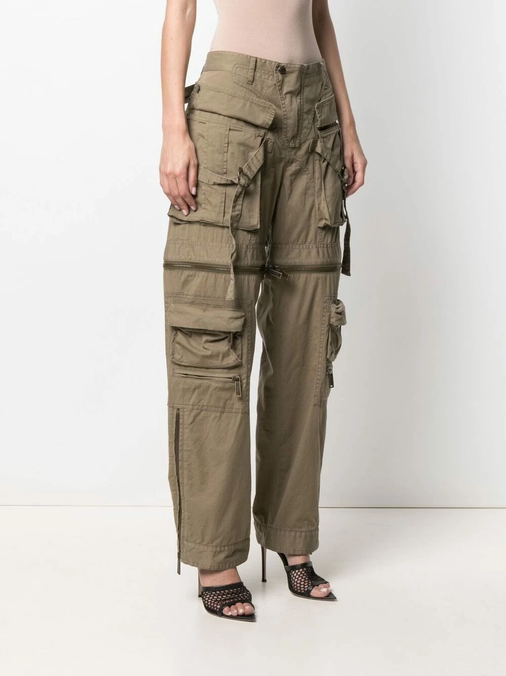 Dsquared2 Marchandise de première qualité Pantalon Aviator à fermeture zippée pantalons droits femme 5 Dsquared2 pantalon Aviator à fermeture zippée