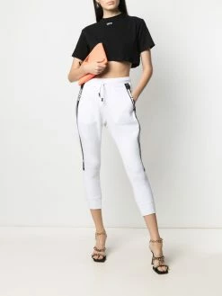 Dsquared2 pantalon de jogging crop à bande logo