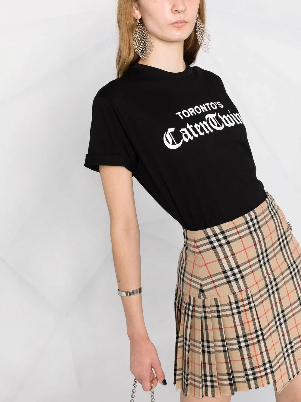 Faible Prix Dsquared2 T shirt à slogan imprimé t-shirts & jerseys femme 7 Dsquared2 t-shirt à slogan imprimé