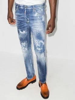 Dsquared2 jean Cool Guy skinny à effet usé
