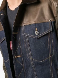 Dsquared2 veste en jean à design à empiècements