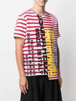 Dsquared2 t-shirt rayé à logo imprimé