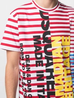 Dsquared2 t-shirt rayé à logo imprimé