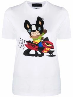 Dsquared2 t-shirt à motif Pug