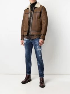 Dsquared2 jean slim à détails effilochés