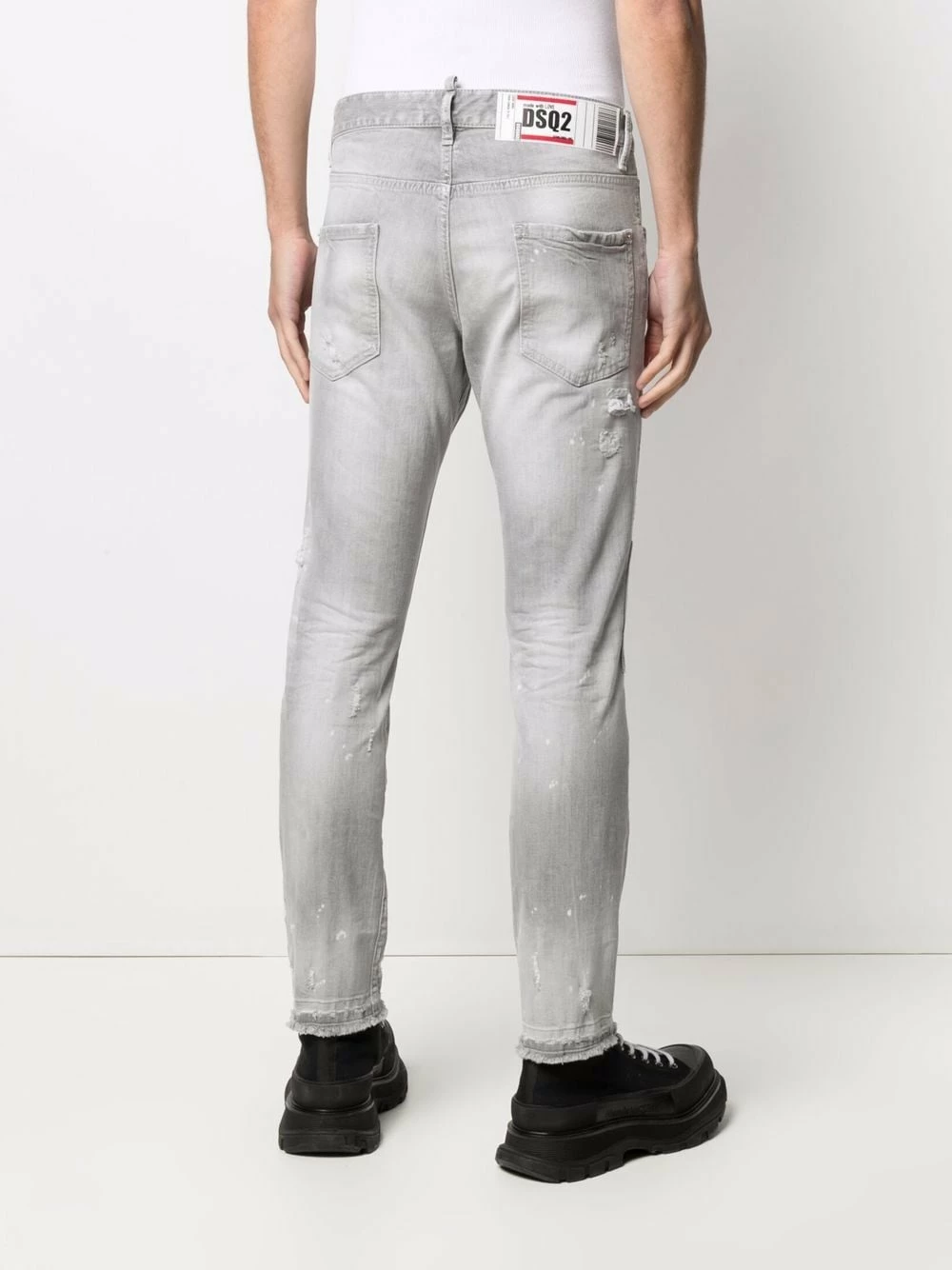 Dsquared2 Bas Prix Jean skinny à détails de patchs jeans skinny homme 6 Dsquared2 jean skinny à détails de patchs