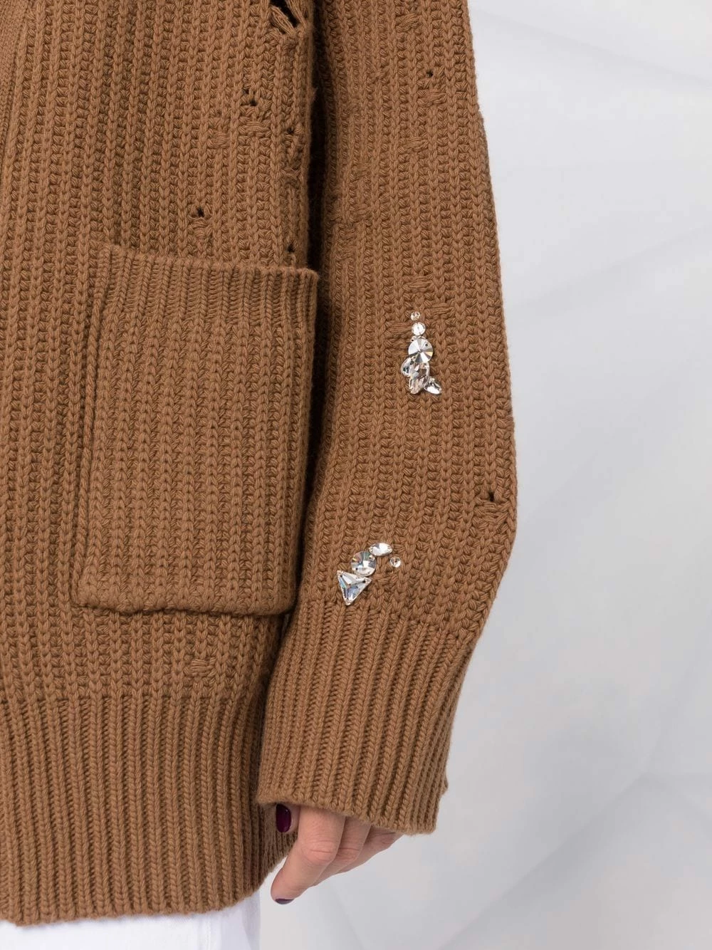 Produit de première qualité Dsquared2 Cardigan à ornements en cristal cardigans femme 7 Dsquared2 cardigan à ornements en cristal