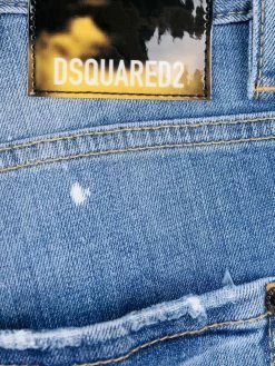 Dsquared2 jean court à effet usé