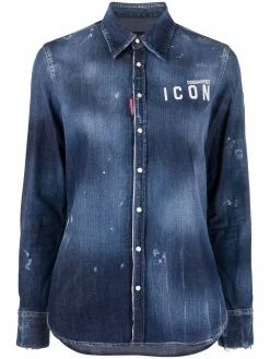 Dsquared2 short en jean à logo brodé