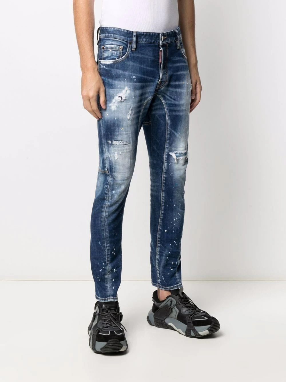 Meilleure qualité Dsquared2 Jean droit à effet usé jeans regular & jeans droits homme 5 Dsquared2 jean droit à effet usé