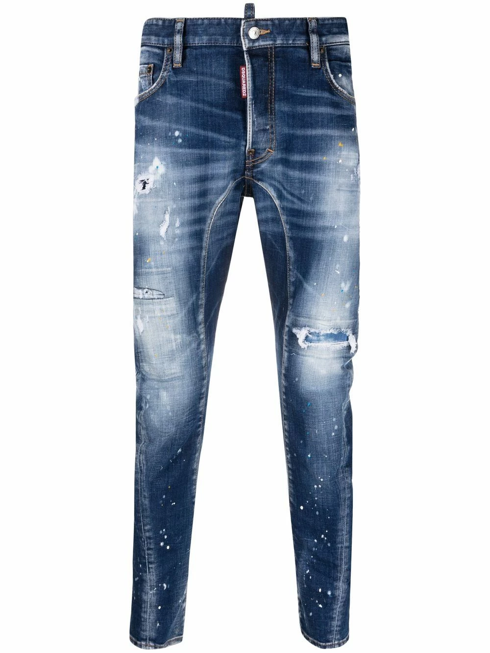 Meilleure qualité Dsquared2 Jean droit à effet usé jeans regular & jeans droits homme 3 Dsquared2 jean droit à effet usé