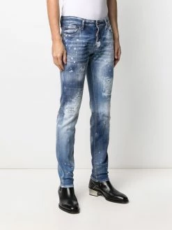 Dsquared2 jean Skater slim à effet usé