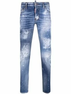 Dsquared2 jean Skater slim à effet usé