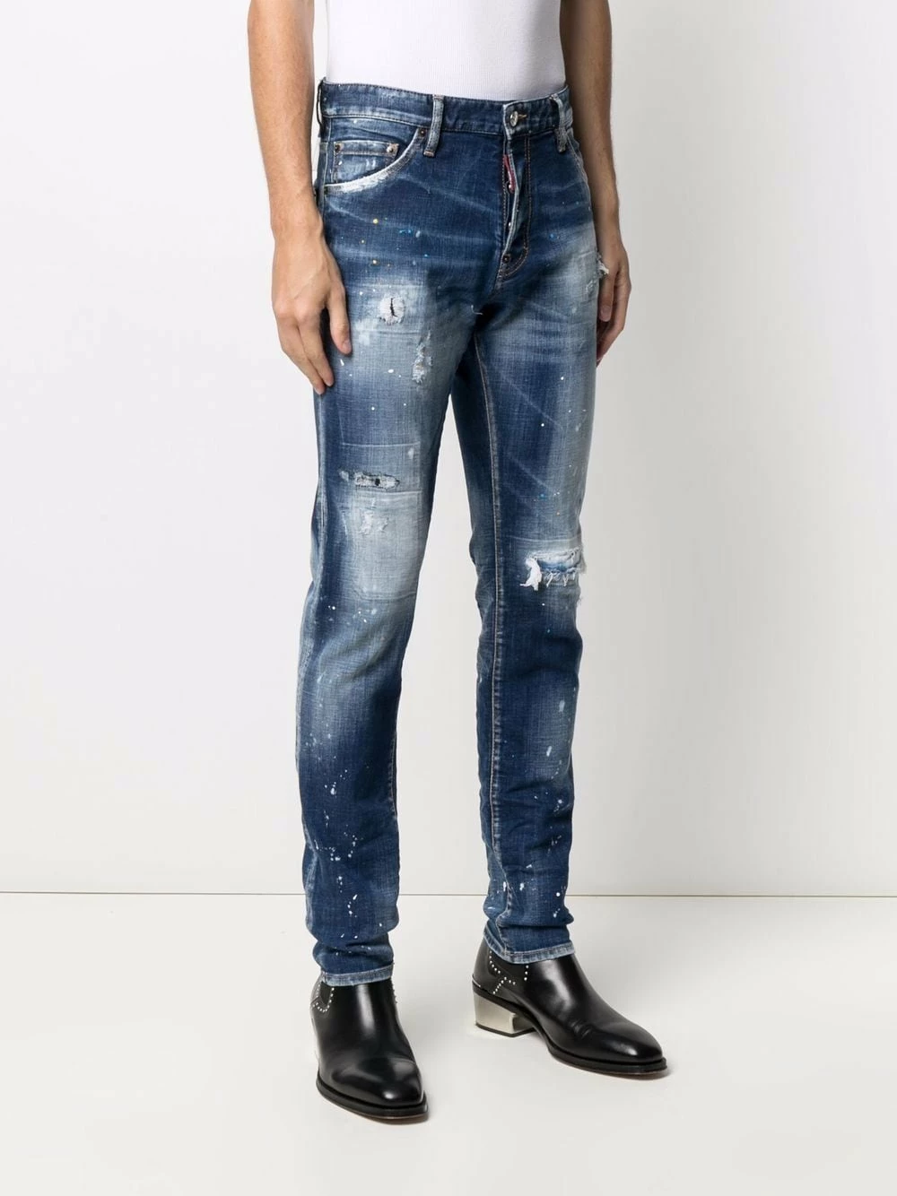 Dsquared2 Jean Cool Guy slim à effet usé Garantie De Qualité 100% jeans slim homme 5 Dsquared2 jean Cool Guy slim à effet usé