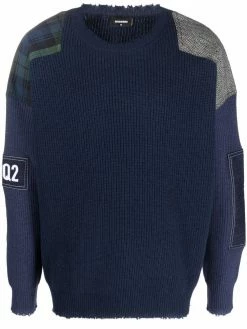 Dsquared2 pull en maille à design patchwork
