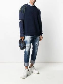 Dsquared2 pull en maille à design patchwork