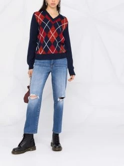Dsquared2 pull à losanges en maille intarsia