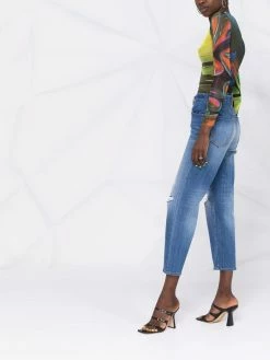 Dsquared2 jean court à effet usé