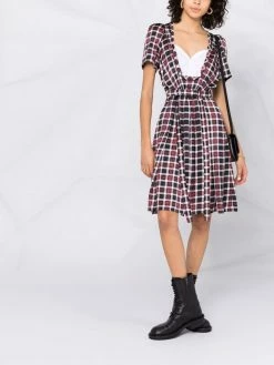 Dsquared2 robe superposée à carreaux Madras