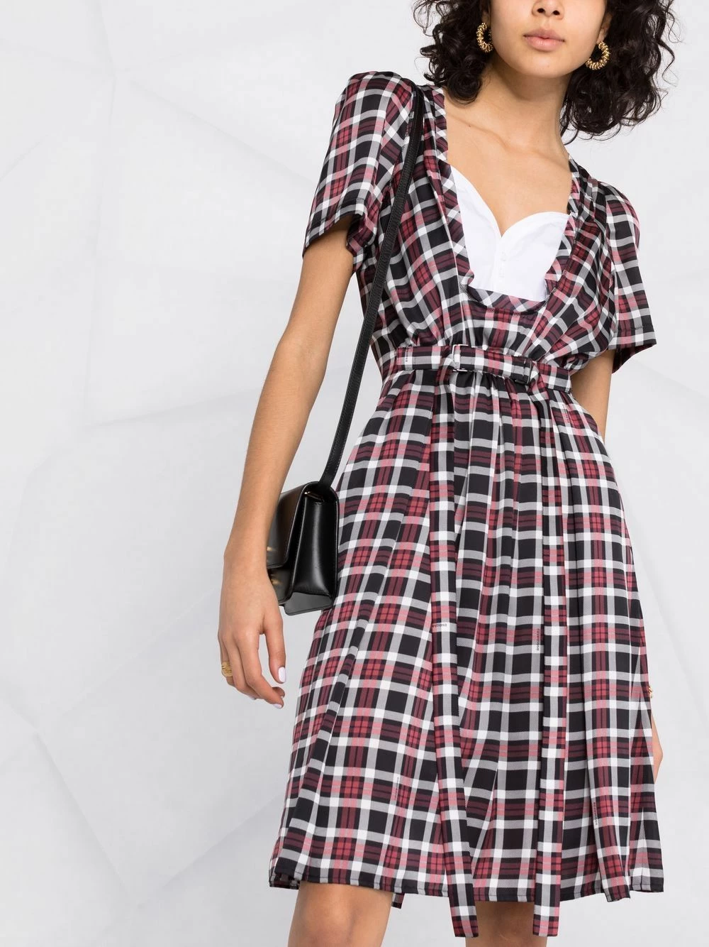 Dsquared2 Robe superposée à carreaux Madras Prix Allégé robes de jour femme 7 Dsquared2 robe superposée à carreaux Madras