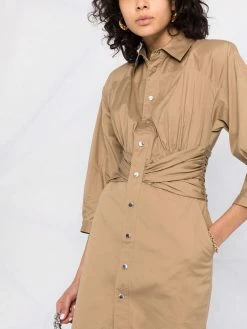 Dsquared2 Robe chemise à fronces Marchandise de première qualité robes de jour femme 12 Dsquared2 robe-chemise à fronces