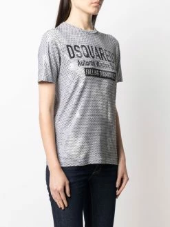 Dsquared2 t-shirt clouté à logo imprimé