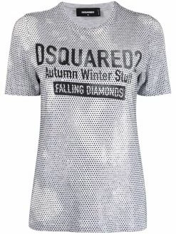 Dsquared2 t-shirt clouté à logo imprimé