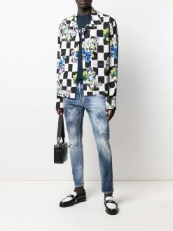 Dsquared2 jean court à effet usé